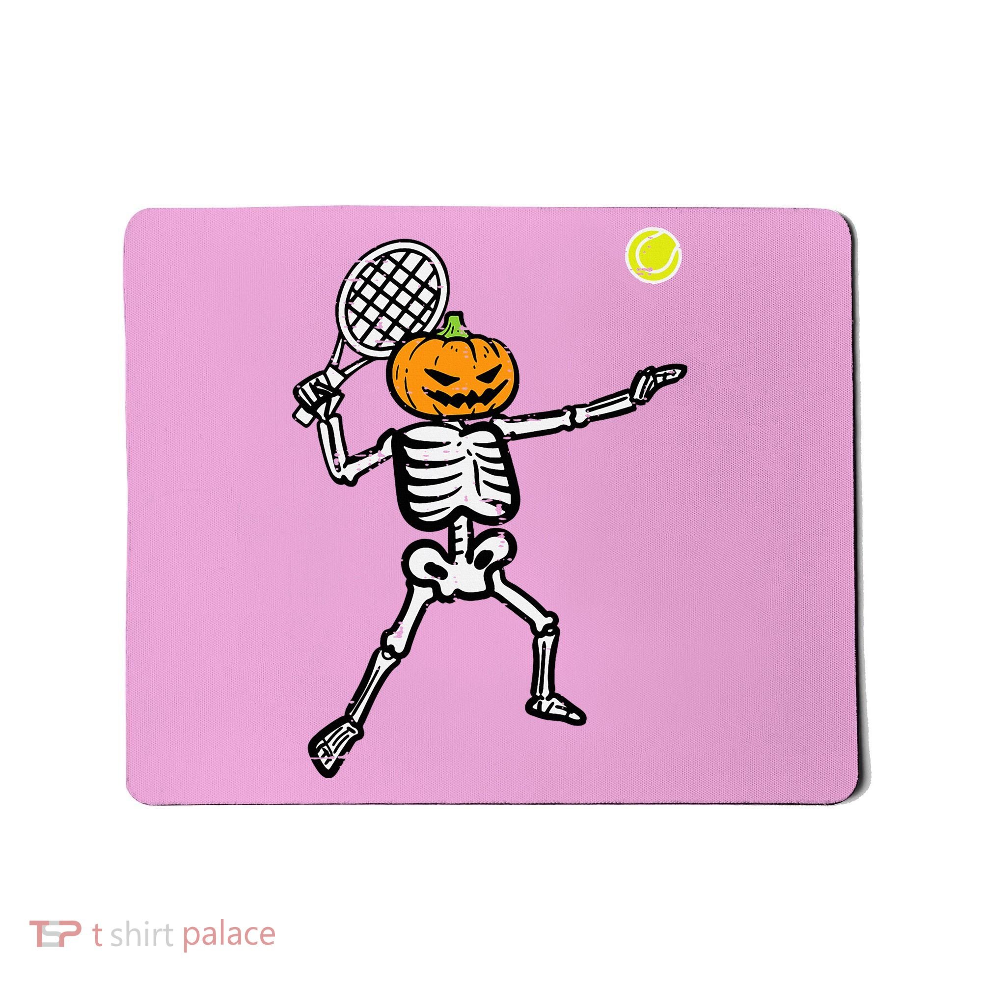 Halloween Pumpkin Skeleton Tennis Costume Mousepad