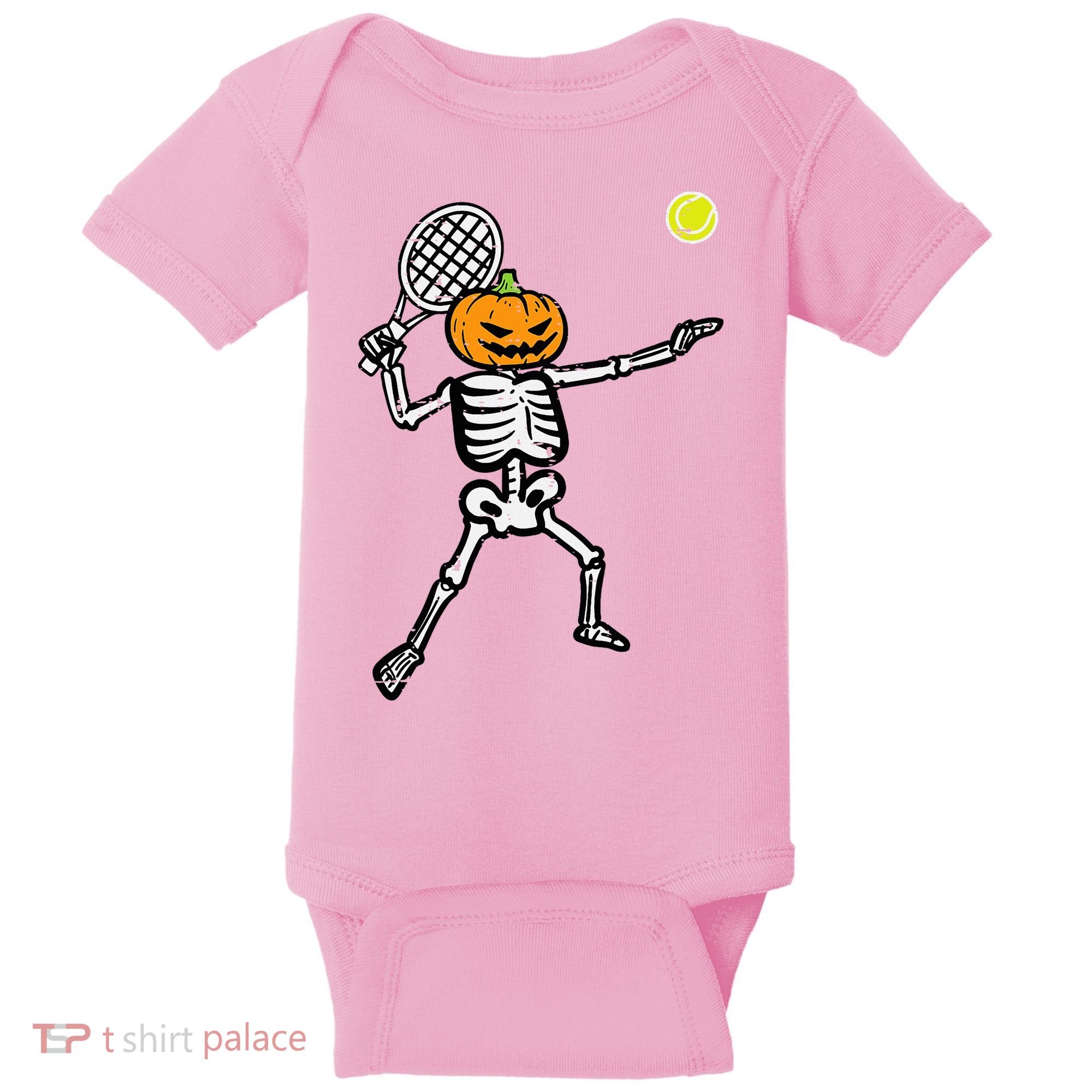 Halloween Pumpkin Skeleton Tennis Costume Baby Bodysuit