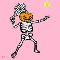 Halloween Pumpkin Skeleton Tennis Costume Toddler Hoodie thumb 2