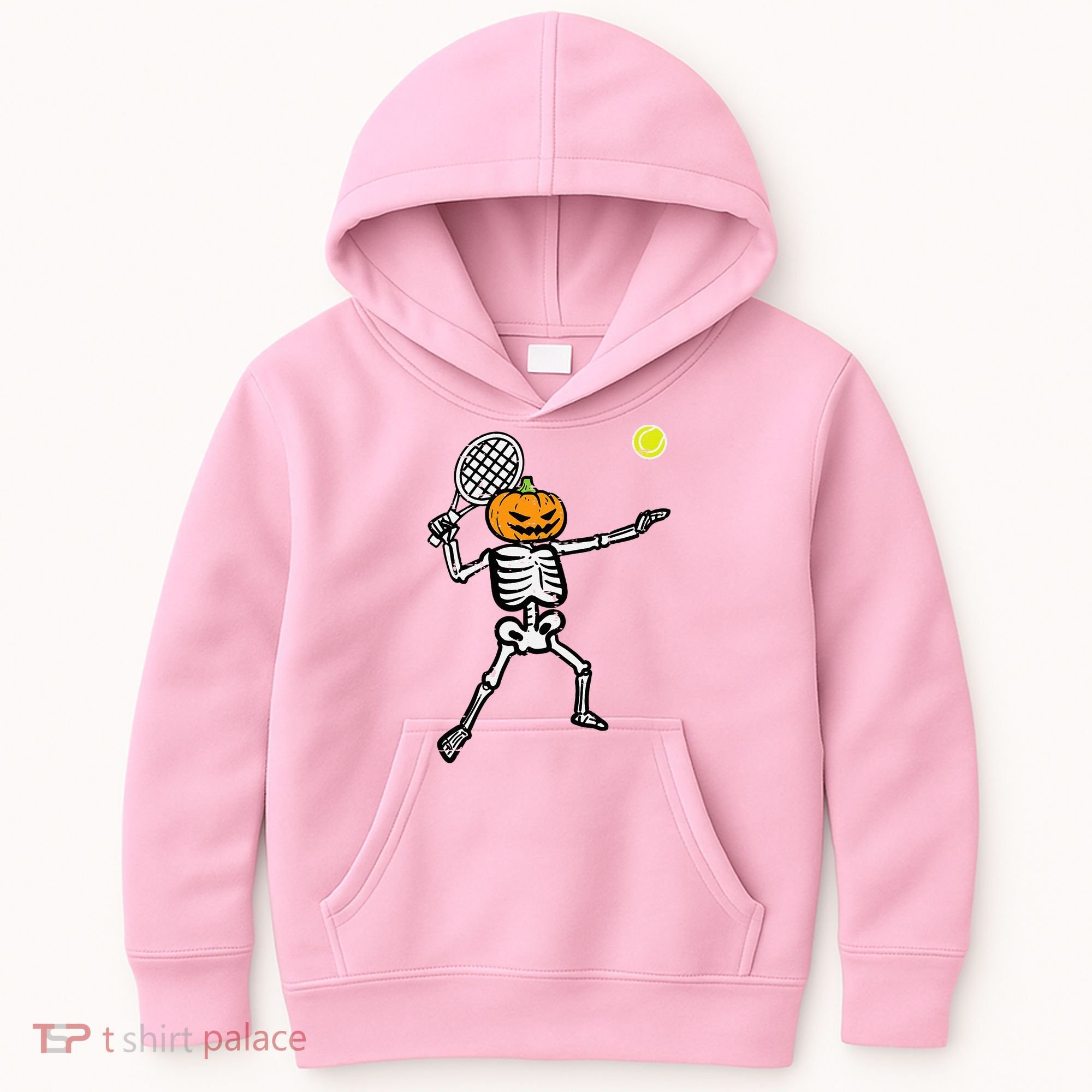 Halloween Pumpkin Skeleton Tennis Costume Kids Hoodie