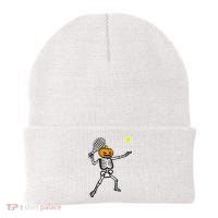 Halloween Pumpkin Skeleton Tennis Costume Beanie thumb 0