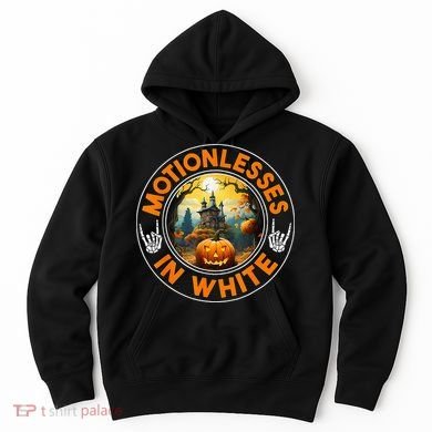 Halloween Pumpkin Scary Funny Motionlesses In White Hoodie