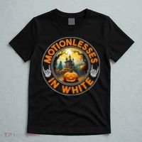 Halloween Pumpkin Scary Funny Motionlesses In White T-Shirt thumb 5