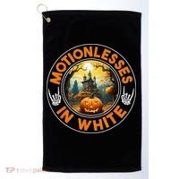 Halloween Pumpkin Scary Funny Motionlesses In White Golf Towel thumb 0