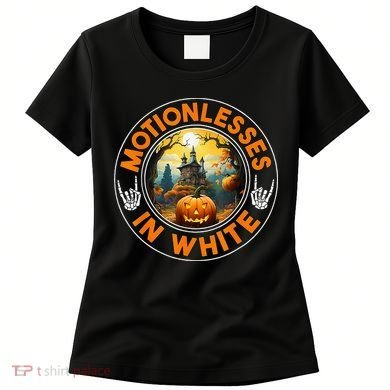 Halloween Pumpkin Scary Funny Motionlesses In White Women's T-Shirt