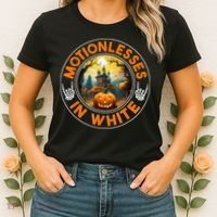 Halloween Pumpkin Scary Funny Motionlesses In White Women's T-Shirt thumb 2
