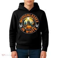 Halloween Pumpkin Scary Funny Motionlesses In White Kids Hoodie thumb 4