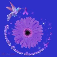 Hummingbird Purple Sunflower Pancreatic Cancer Awareness Gift Mousepad thumb 1
