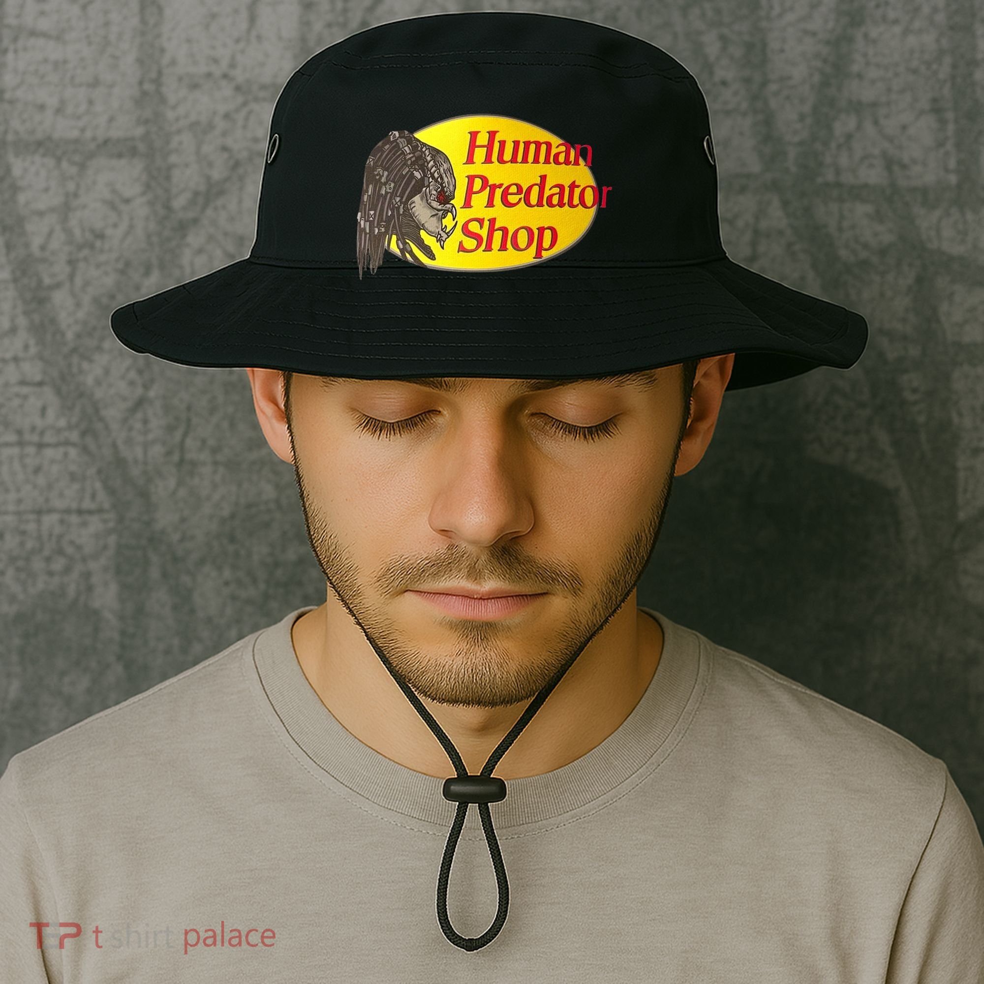 Human Predator Shop Funny Bucket Hat