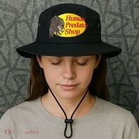 Human Predator Shop Funny Bucket Hat thumb 3