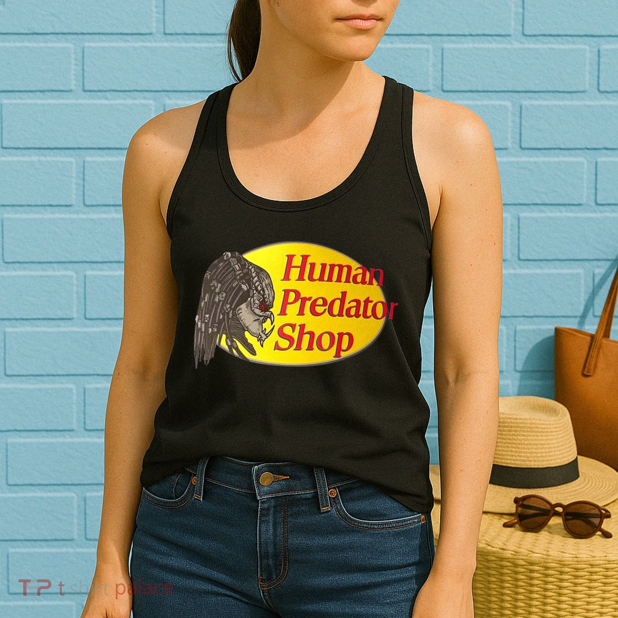 Human Predator Shop Funny Women's Tank Top
