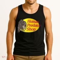 Human Predator Shop Funny Tank Top thumb 3