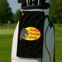 Human Predator Shop Funny Golf Towel thumb 2