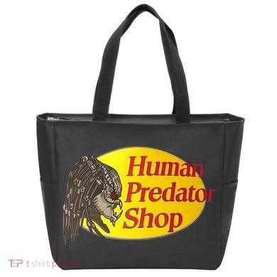 Human Predator Shop Funny Tote Bag