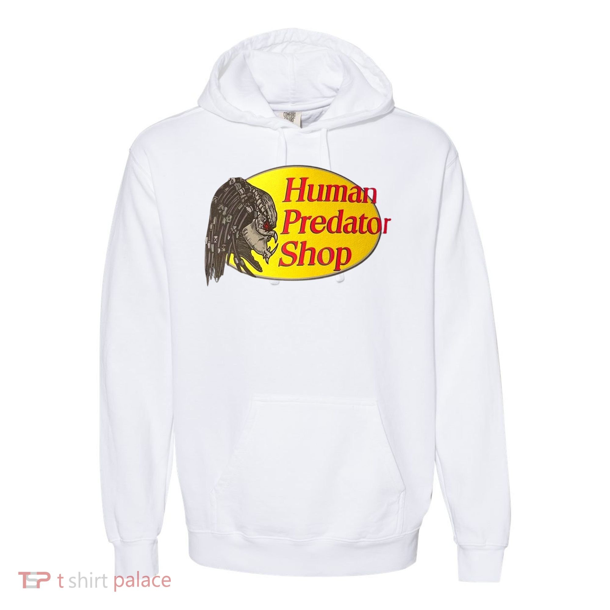 Human Predator Shop Funny Comfort Colors Garment-Dyed Hooded Sweatshirt