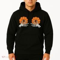 Halloween Pinch Skeleton Pumpkin Boobs Hoodie thumb 2
