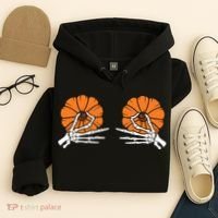 Halloween Pinch Skeleton Pumpkin Boobs Hoodie thumb 4