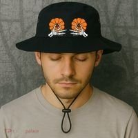 Halloween Pinch Skeleton Pumpkin Boobs Bucket Hat thumb 2
