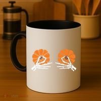 Halloween Pinch Skeleton Pumpkin Boobs Coffee Mug thumb 4