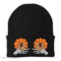 Halloween Pinch Skeleton Pumpkin Boobs Beanie thumb 0