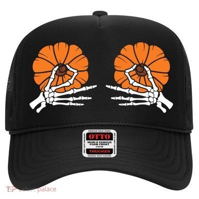 Halloween Pinch Skeleton Pumpkin Boobs Hat