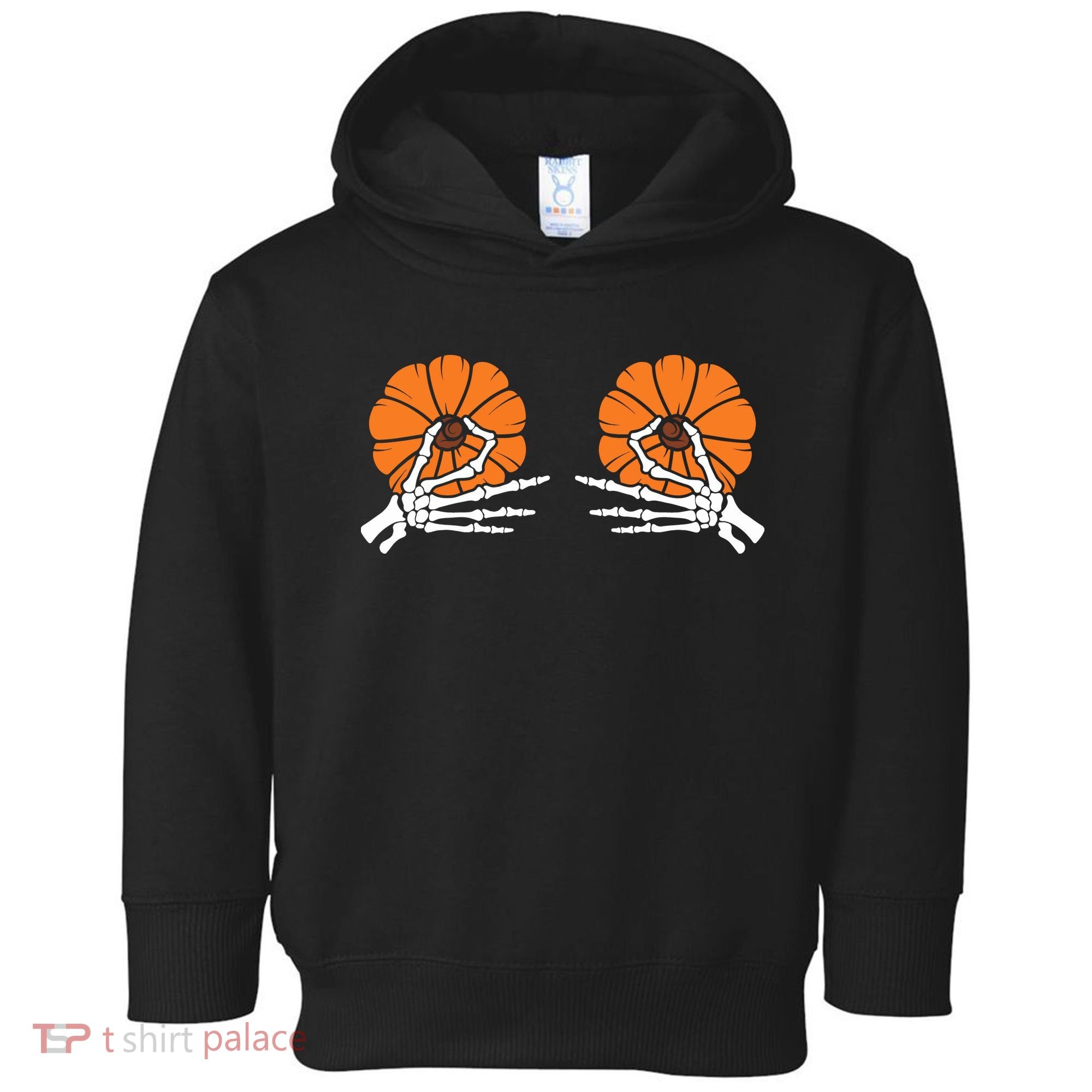 Halloween Pinch Skeleton Pumpkin Boobs Toddler Hoodie