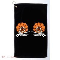 Halloween Pinch Skeleton Pumpkin Boobs Golf Towel thumb 0