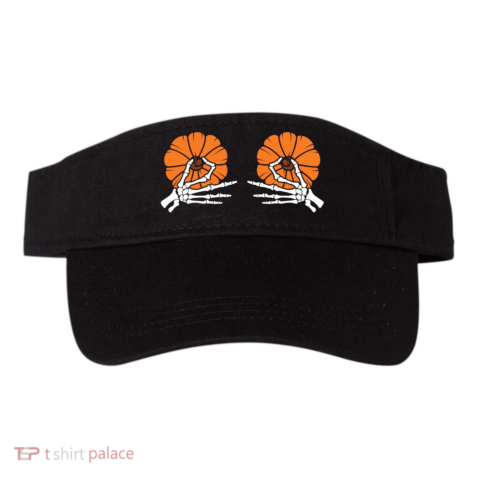 Halloween Pinch Skeleton Pumpkin Boobs Visor