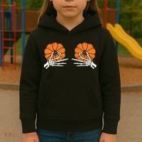 Halloween Pinch Skeleton Pumpkin Boobs Kids Hoodie thumb 3