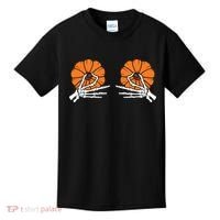 Halloween Pinch Skeleton Pumpkin Boobs Kids T-Shirt thumb 0
