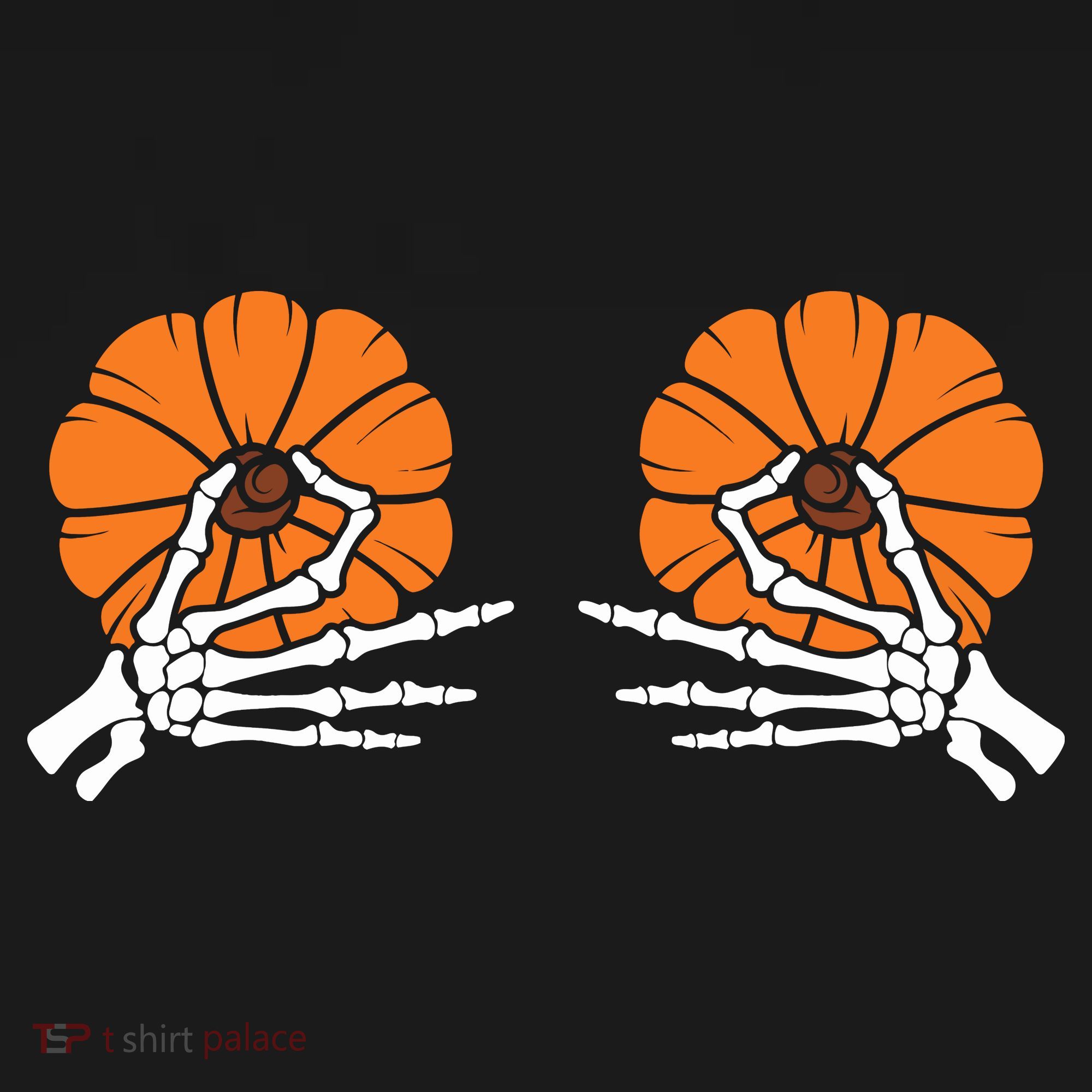 Halloween Pinch Skeleton Pumpkin Boobs Kids T-Shirt