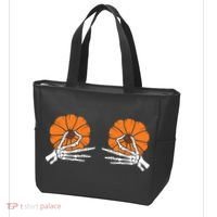 Halloween Pinch Skeleton Pumpkin Boobs Tote Bag thumb 3