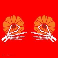 Halloween Pinch Skeleton Pumpkin Boobs Santa Hat thumb 1