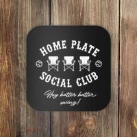 Home Plate Social Club  Baseball Season Coaster thumb 0