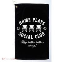 Home Plate Social Club  Baseball Season Golf Towel thumb 0