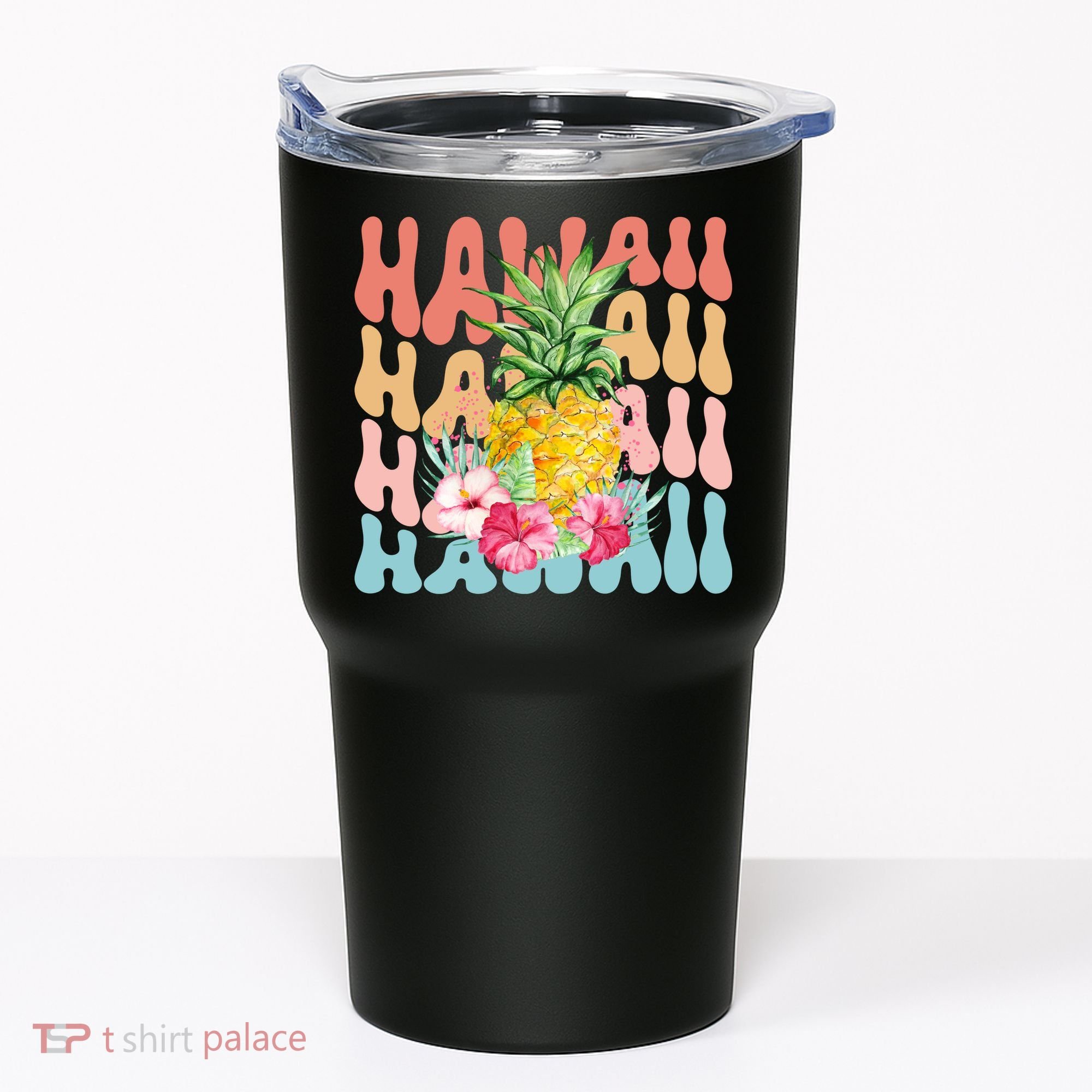 Hawaii Pineapple Summer Groovy Retro Tumbler