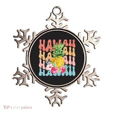 Hawaii Pineapple Summer Groovy Retro Ornament