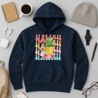 Hawaii Pineapple Summer Groovy Retro Hoodie thumb 3