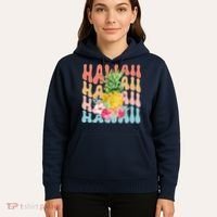 Hawaii Pineapple Summer Groovy Retro Hoodie thumb 5