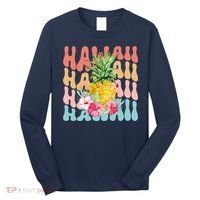 Hawaii Pineapple Summer Groovy Retro Long Sleeve Shirt thumb 0