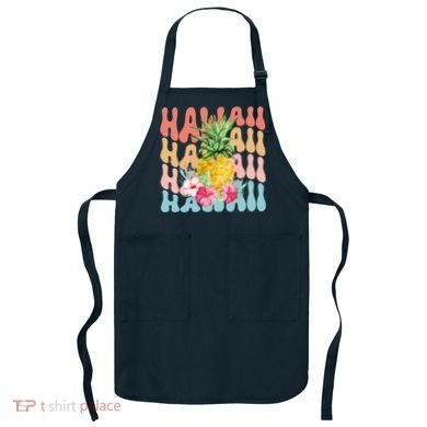 Hawaii Pineapple Summer Groovy Retro Apron