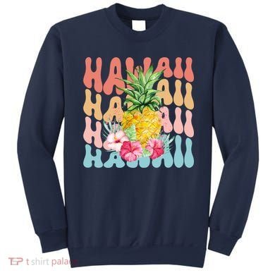 Hawaii Pineapple Summer Groovy Retro Sweatshirt