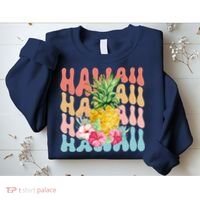 Hawaii Pineapple Summer Groovy Retro Sweatshirt thumb 2