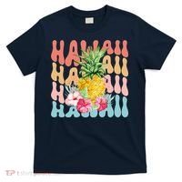 Hawaii Pineapple Summer Groovy Retro T-Shirt thumb 0