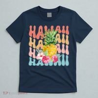 Hawaii Pineapple Summer Groovy Retro T-Shirt thumb 5