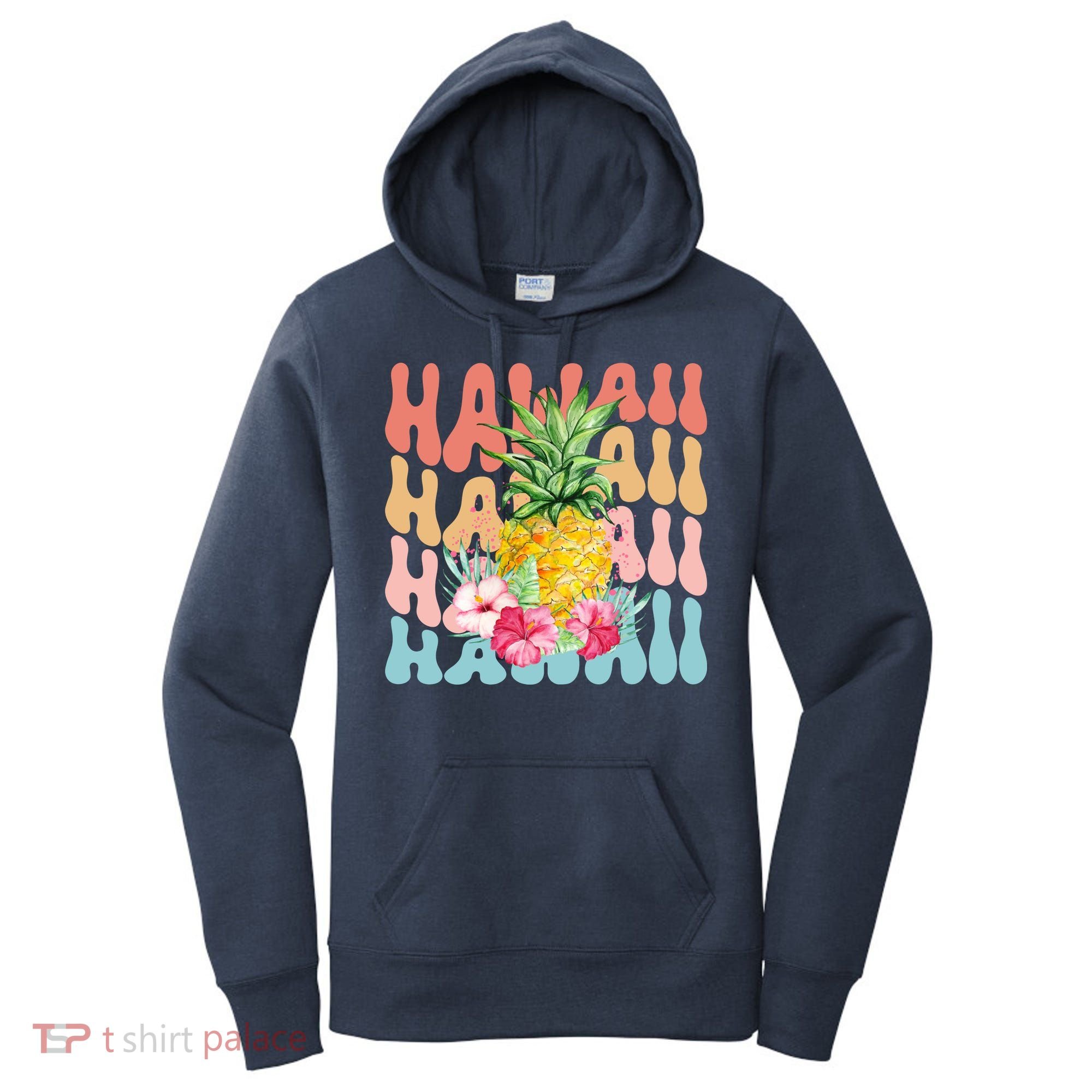 Hawaii Pineapple Summer Groovy Retro Women's Hoodie