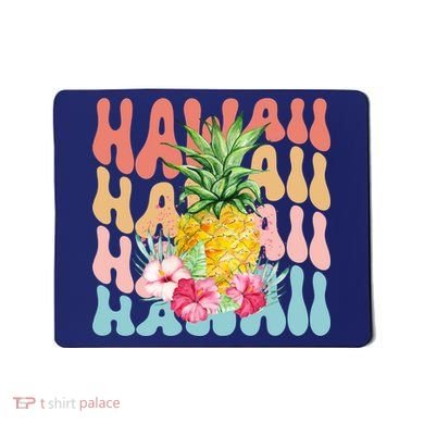 Hawaii Pineapple Summer Groovy Retro Mousepad