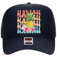 Hawaii Pineapple Summer Groovy Retro Hat thumb 0