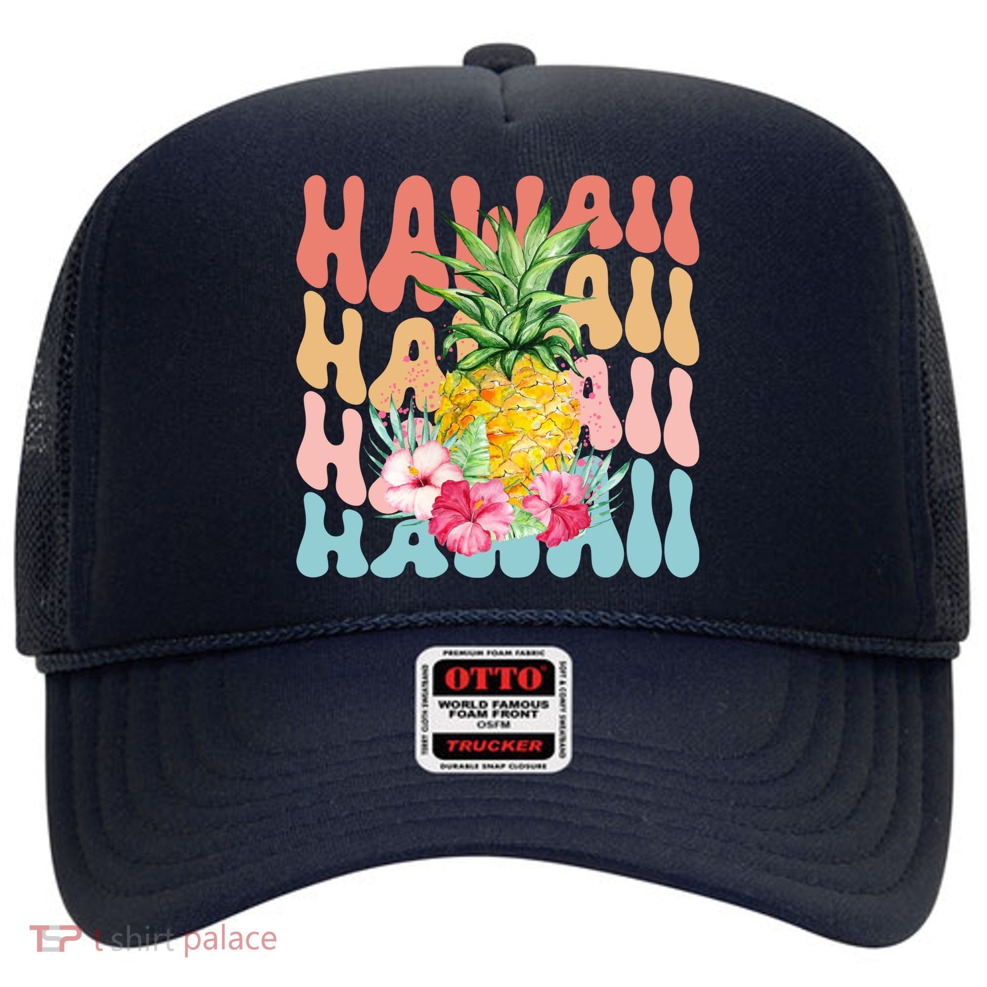 Hawaii Pineapple Summer Groovy Retro Hat