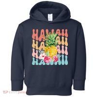 Hawaii Pineapple Summer Groovy Retro Toddler Hoodie thumb 0